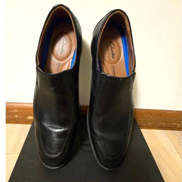 Clarks Men's Whiddon Step Black Leather Loafer US Sz 11 Great Preowned Condition - Picture 5 of 9